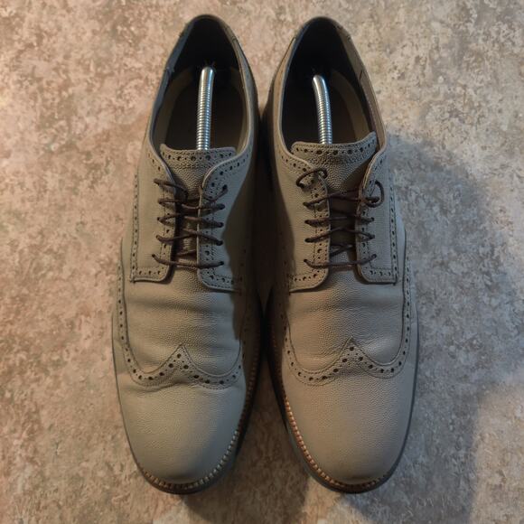 Cole Haan Grand O's Shoes Leather Wingtip Oxfords Gray Mens Size 13 M Sneakers - Picture 1 of 8